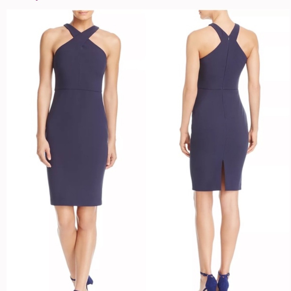 Likely Navy Blue Halter Dress